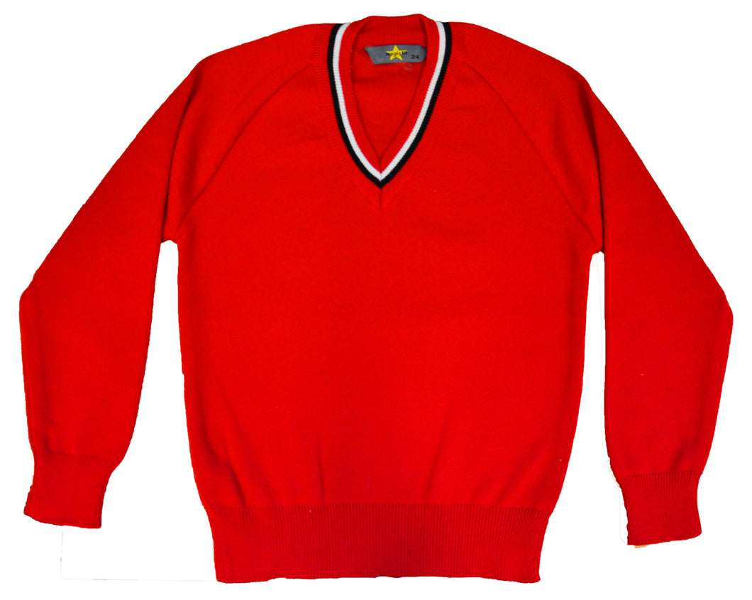 School Red Knitted Jumper